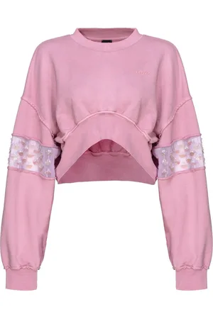 Pinko Sequin-embellished cropped sweatshirt