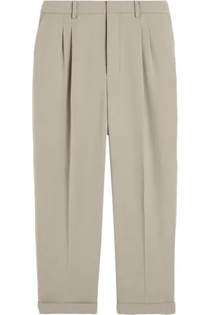 Ami Pressed-crease tapered trousers
