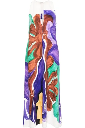 Dorothee Schumacher Abstract-print sleeveless linen maxi-dress