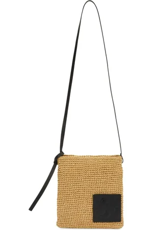 Jil Sander Interwoven raffia crossbody bag