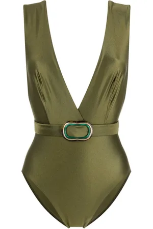 ZIMMERMANN Junie belted plunge swimsuit