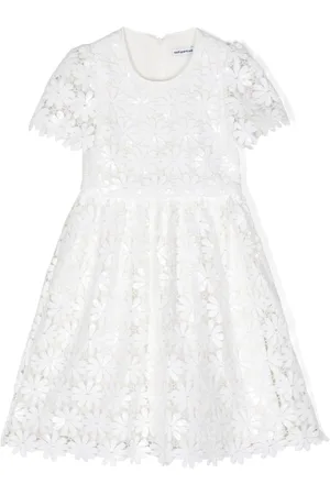 Self-Portrait Sequin-embellished guipure lace dress