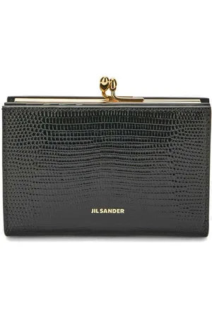 Jil Sander Goji logo-stamp lizard-effect purse