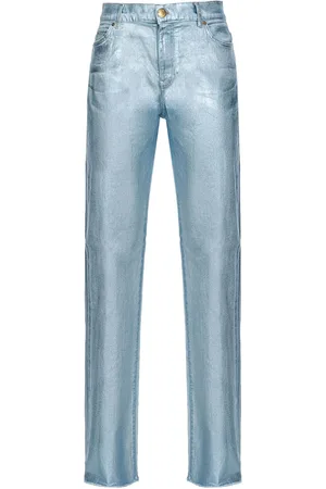Pinko Metallic-sheen straight jeans