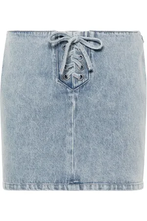 ROTATE Lace-up denim skirt