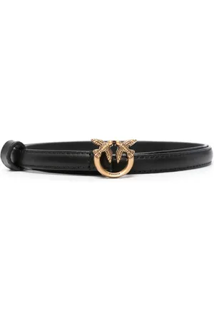 Pinko Love Birds-buckle leather belt
