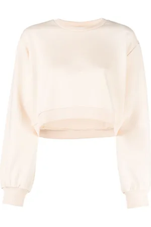 Patrizia Pepe Logo-embossed cropped sweatshirt