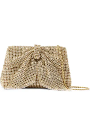 Loeffler Randall Jolene rhinestone bow clutch bag