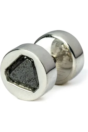 PARTS OF FOUR Black diamond-encrusted stud earring