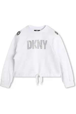DKNY Eyelet-logo cotton sweatshirt
