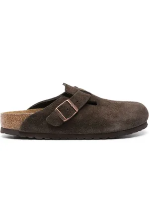 Birkenstock boston suede discount slippers