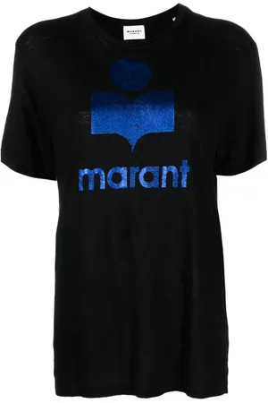 Marant Etoile Zewel logo-print linen T-shirt