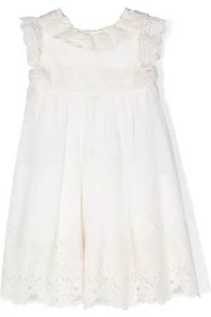 Lapin House Floral-embroidered tulle dress