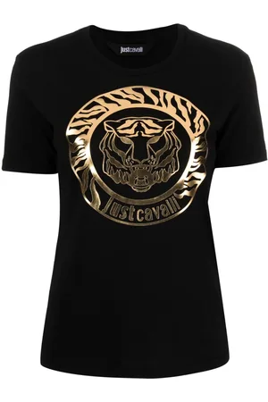 Roberto Cavalli Tiger Head-print cotton T-shirt