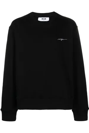 Msgm Logo-embroidered cotton sweatshirt