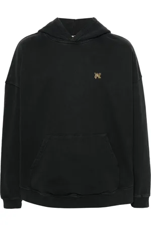 Palm Angels Burning Logo-print cotton hoodie