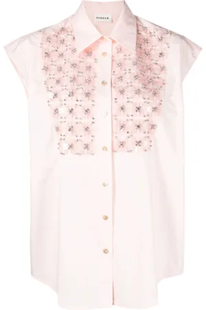 P.A.R.O.S.H. Rhinestone-embellished cotton shirt