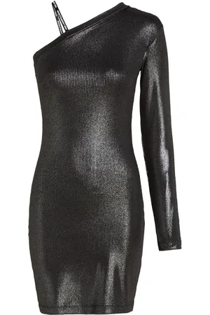 Karl Lagerfeld One-shoulder lurex minidress