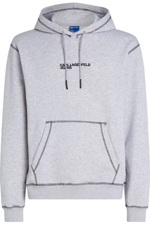Karl Lagerfeld Logo-embroidered jersey hoodie