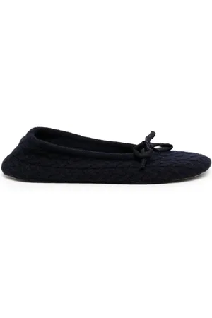 N.PEAL Knitted cashmere slippers