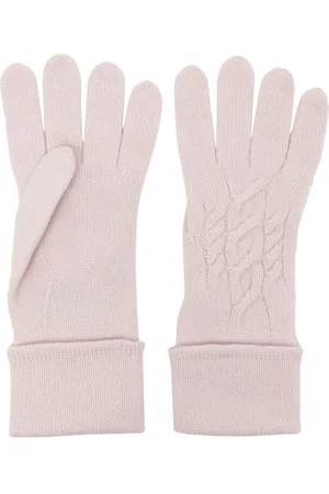 N.PEAL Cable-knit cashmere gloves