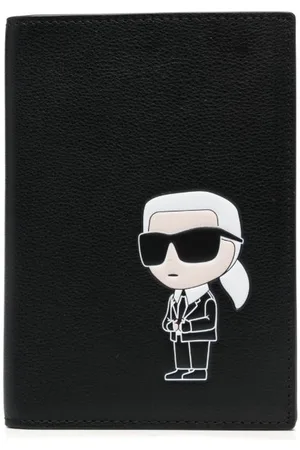 Karl Lagerfeld Ikon leather passport holder