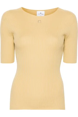Courrèges Solar logo-patch ribbed top