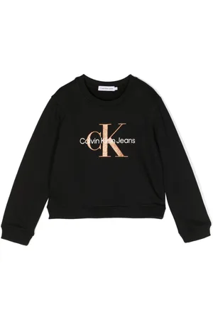 Calvin Klein Glitter logo-print sweatshirt