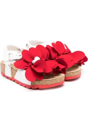 MONNALISA Floral-appliqu?? chunky sandals