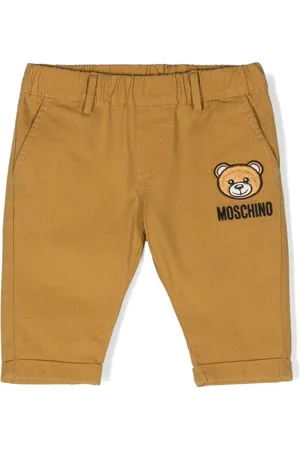 Moschino Teddy Bear-patch mid-rise chino trousers