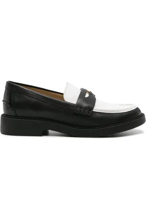 Michael Kors Logo-penny leather loafers