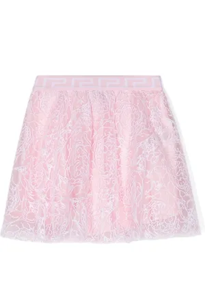 VERSACE Barocco Flocked tulle skirt
