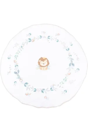MONNALISA Lion-print padded cotton blanket