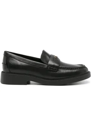 Michael Kors Logo-penny leather loafers