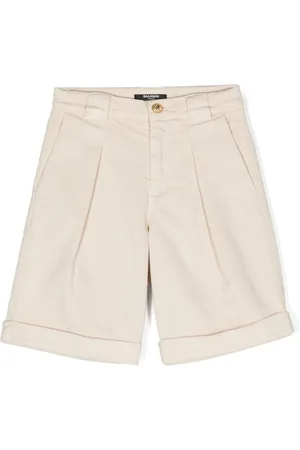 Balmain Pleated twill tailored shorts