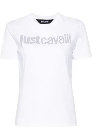 Roberto Cavalli Logo-embellished cotton T-shirt