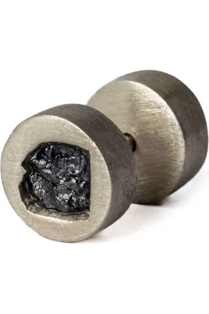 PARTS OF FOUR Black diamond-encrusted stud earring