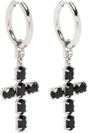 Dolce & Gabbana Cross-charm hoop earrings