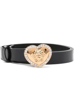 VERSACE Medusa heart-buckle leather belt