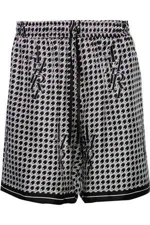 AMIRI Staggard printed silk shorts