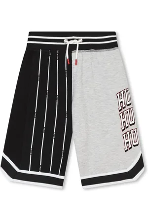 HUGO BOSS Logo-print colour-block track shorts
