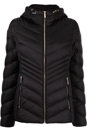 Michael Kors Chevron-quilted hooded jacket