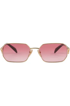Prada Triangle-logo rectangle-frame sunglasses