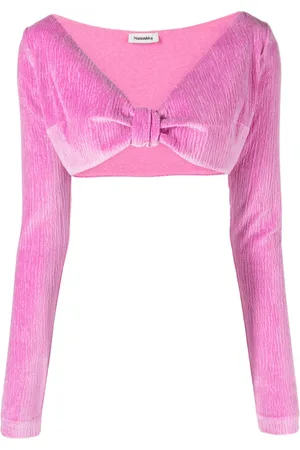 Nanushka Twist-detail cotton crop top