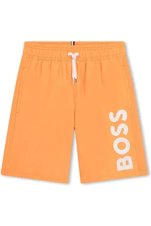 HUGO BOSS Logo-print drawstring-waistband swim shorts