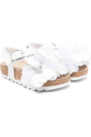 MONNALISA Floral-appliqu?? chunky sandals