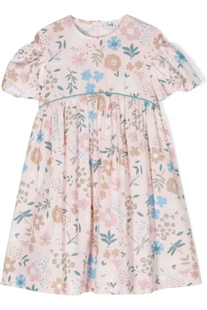 Il gufo Floral-print cotton dress