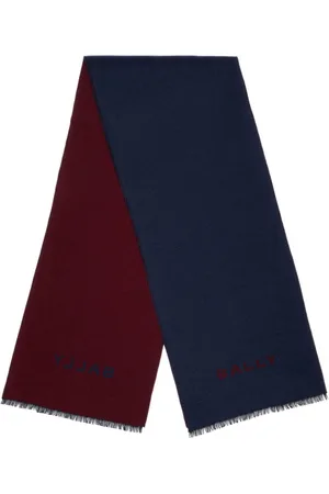 Bally Logo-intarsia wool scarf