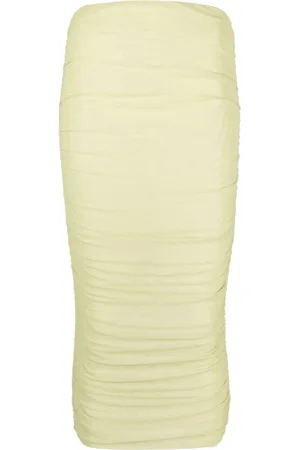 Patrizia Pepe High-waisted ruched-detailed skirt