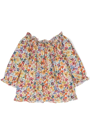 Il gufo Floral-print cotton blouse